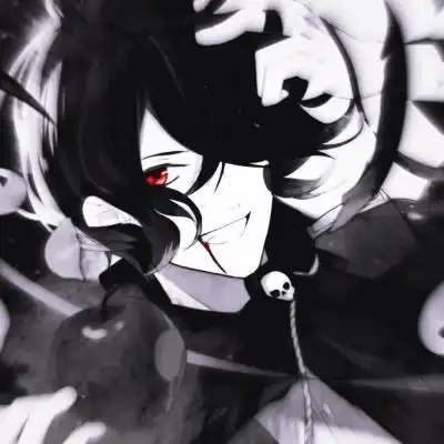 2020动漫黑暗系男头像图片 黑白动漫男头高冷霸气