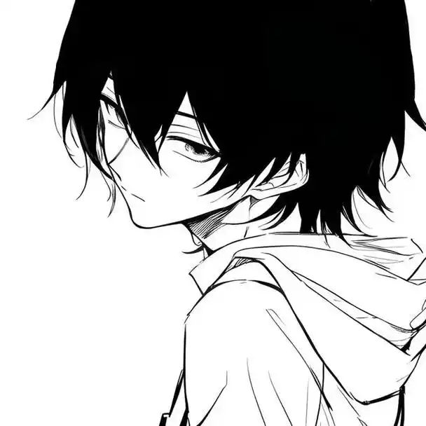 动漫男头,黑白日漫伪男头像