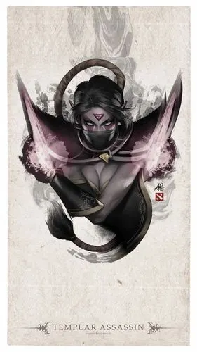 dota2游戏人物手绘手机桌面壁纸