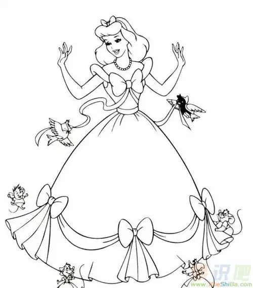 公主卡通简笔画图片