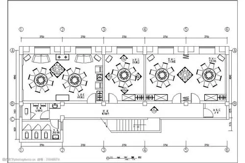 关键词:现代风格餐饮空间平面布置图设计 室内设计 餐饮 餐厅 平面图
