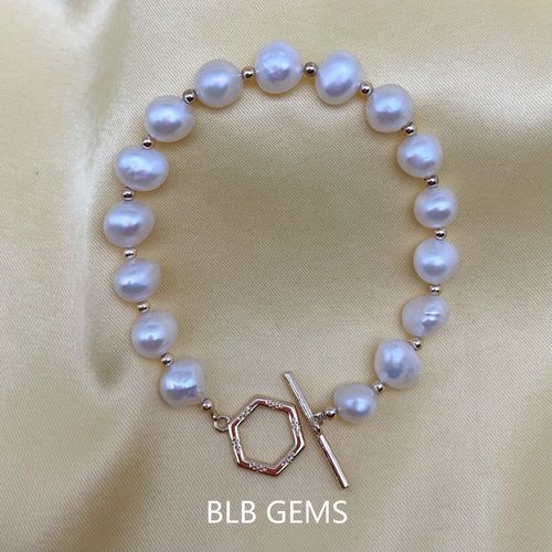 巴洛克淡水珍珠手链14k包金高级感ins小众设计闺蜜女生款式简约夏