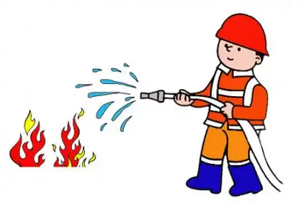 消防员灭火简笔画