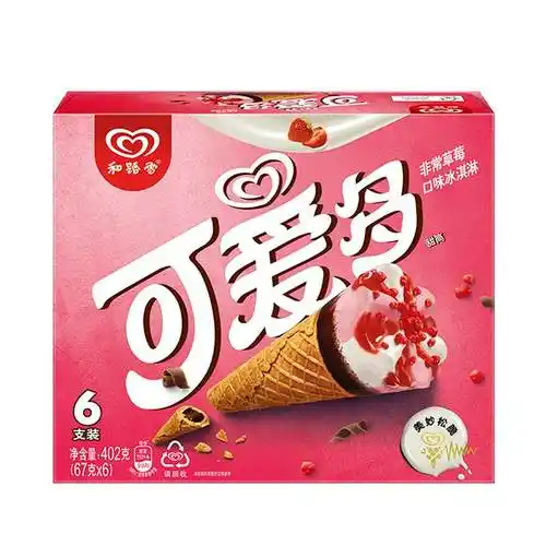 和路雪可爱多冰淇淋草莓口味6支装402g
