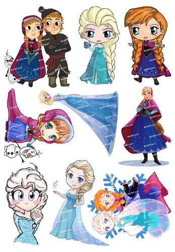 大号f0002-02冰雪奇缘frozen迪士尼公主卡通动漫旅行箱贴纸防水