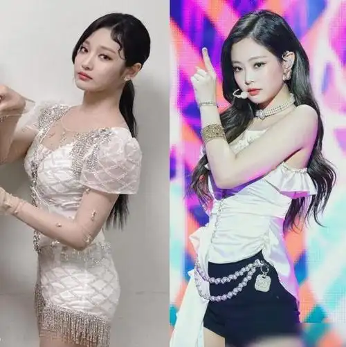 sm新女团aespa中国成员与jennie撞样引起当地热议越看越像