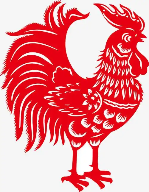 大红公鸡剪纸 手工剪纸图片大全简单-蒲城教育文学网