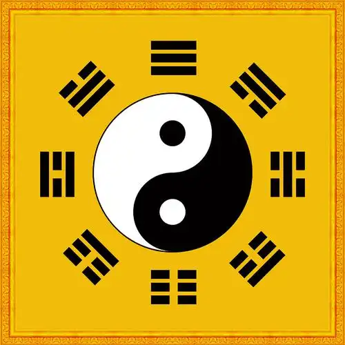 八卦图太极易经周易风水先天阴阳六十四卦挂画现代装饰画