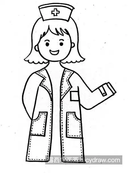 护士怎么画白衣天使简笔画步骤有哪些怎么画可爱的卡通医生简笔画白