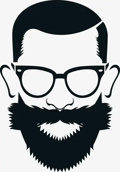 手绘戴着眼镜的男人