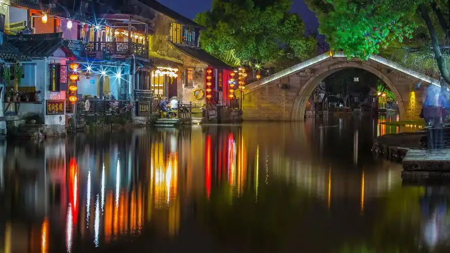浙江西塘古镇风光图片电脑桌面壁纸下载