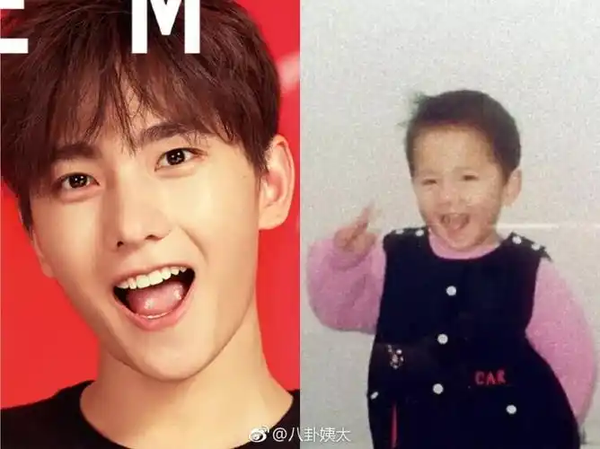 感受一下杨洋小时候vs长大后图片对比,从小帅到大的软fufu甜糯糯敲