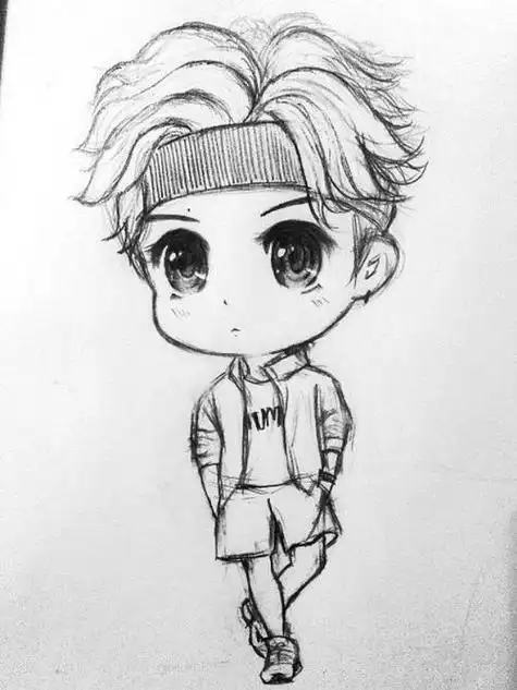 q版鹿晗全身简笔画 第2页