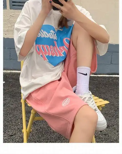 短裤女春夏新款休闲裤韩版宽松学生小个子百搭原宿风五分裤子女ins潮