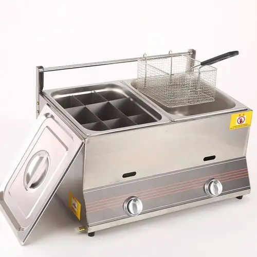 燃气油炸锅商用摆摊关东煮机器液化气炸炉商用多功能煤气炸串炉子