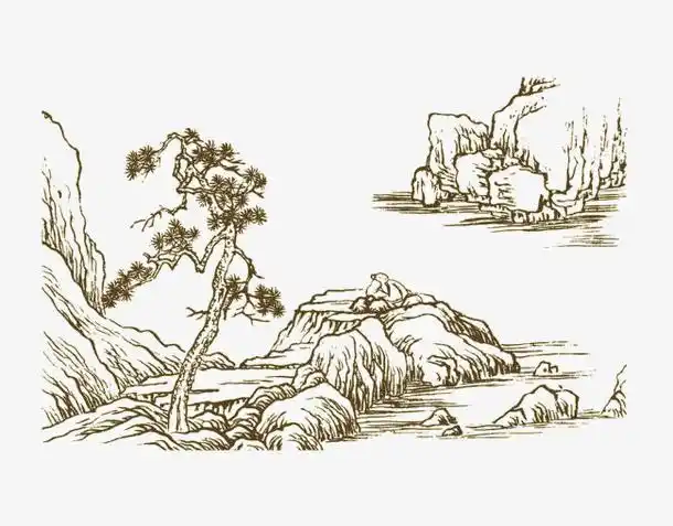 png素材图片山水画