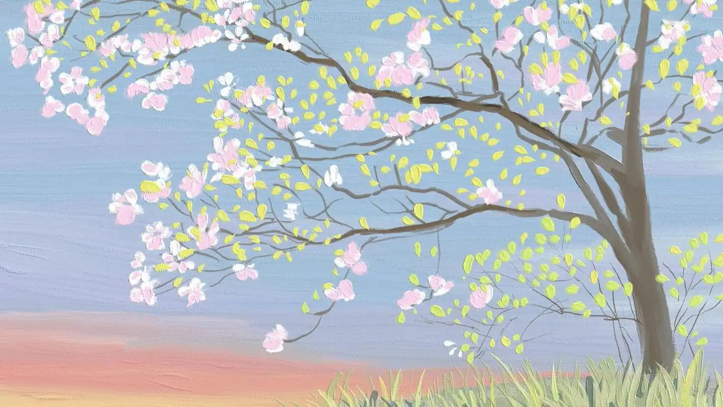 小清新手绘插画图片桌面壁纸