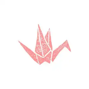 卡通可爱蜡笔画千纸鹤素材