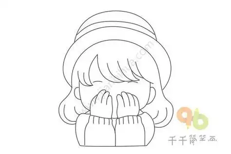 小朋友很害羞的简笔画