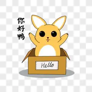 卡通阔耳狐表情包你好呀图片素材