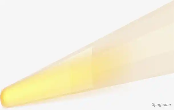 黄色闪耀光束png素材透明免抠图片-装饰效果