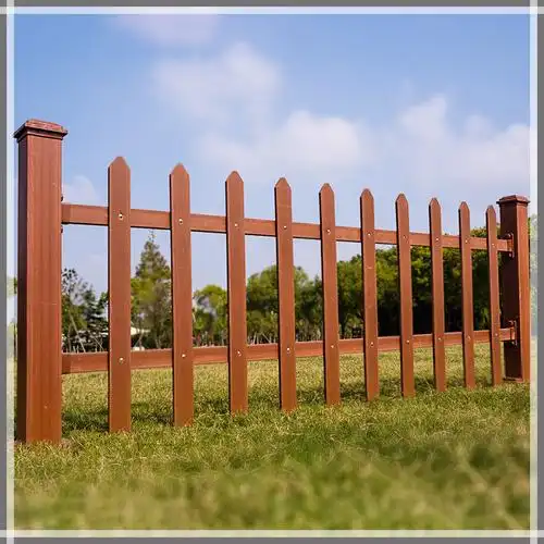 pvc仿木塑钢护栏围栏栅栏室外户外草坪花园庭院木篱笆隔离栏杆