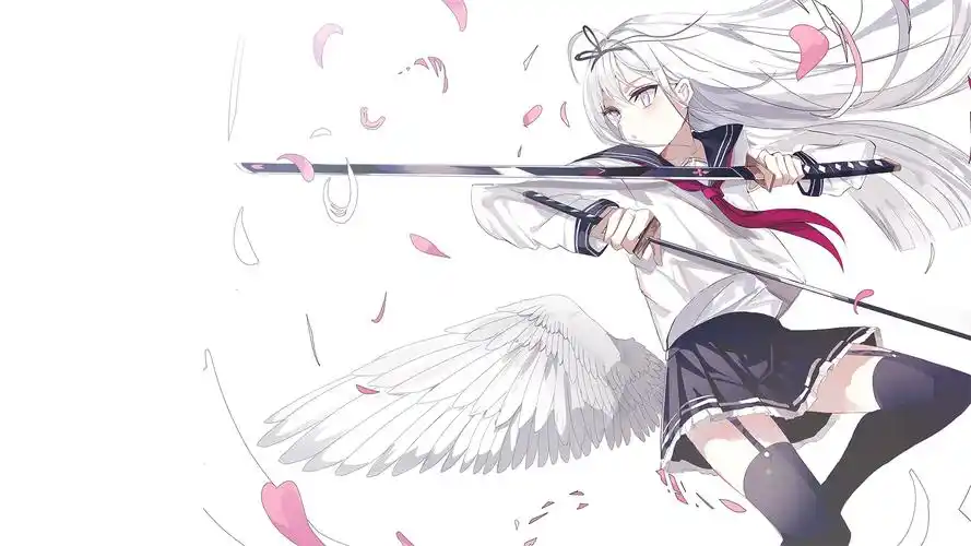 日系动漫jk制服美女桌面壁纸