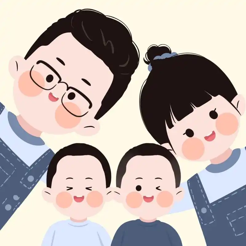 太可爱啦7815幸福的一家人全家福简笔画头像 萌萌哒,好幸福的一家