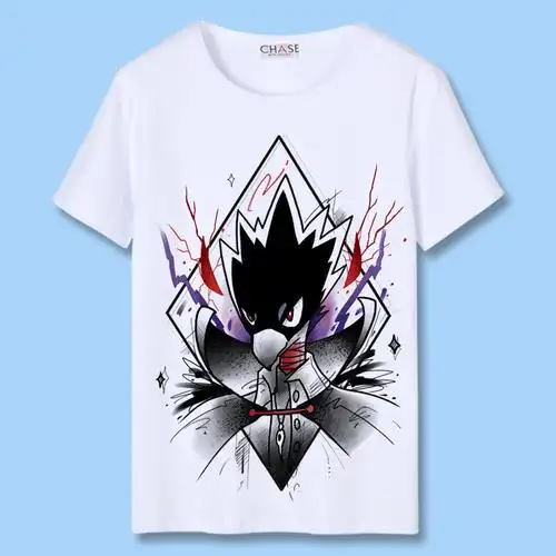 日系动漫周边我的英雄学院轰焦冻t恤短袖夏季宽松大码二次元上衣 20