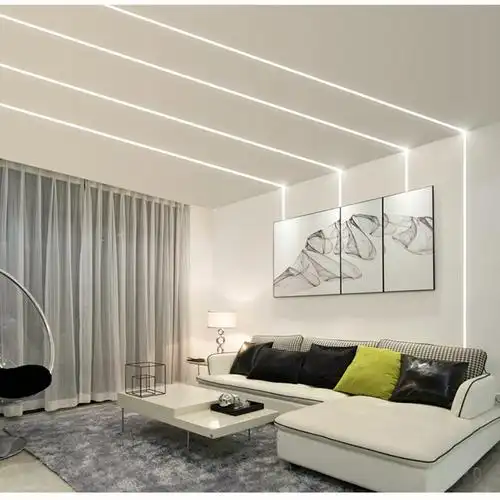 led硬条灯嵌入式灯条橱柜客厅暗装线型灯铝槽无边框无主线条灯