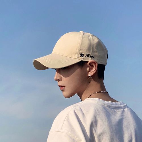 鸭舌帽男士春秋潮牌软顶白色棒球帽男ins男生帽子夏潮流新款女潮