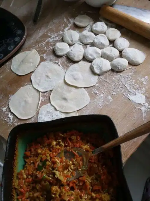 没有肉也很香的鸡蛋红萝卜饺子的做法_菜谱_豆果美食