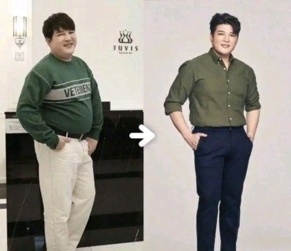 胖瘦前后明星对比,果然胖子都是潜力股,别再为"胖"找借口