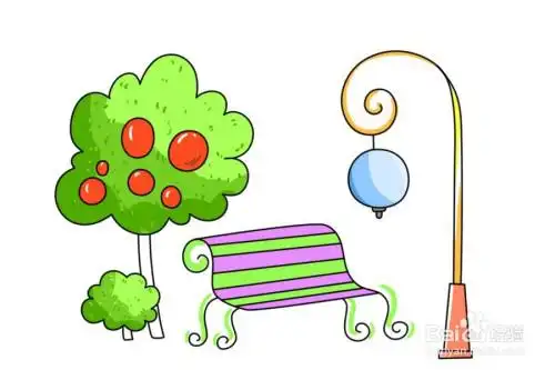 公园一角的简笔画怎么画,下面就和小编一起来学习吧,仅供参考.