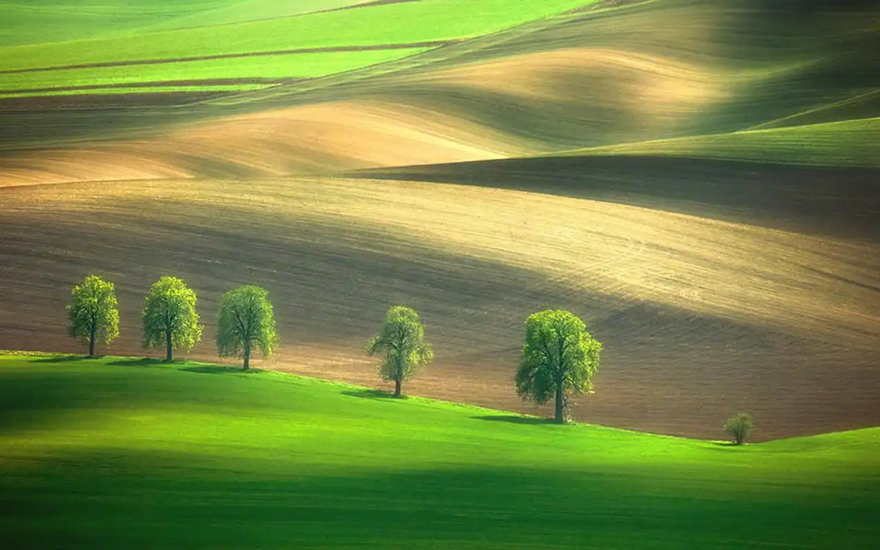 绿色山丘唯美风景图片桌面壁纸