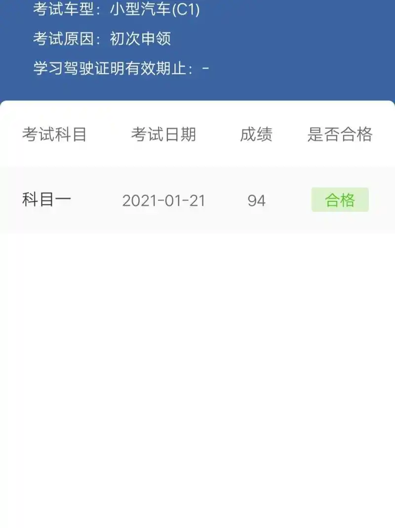 7015 刚刚才发现可以在驾考宝典查询成绩 祝大家过科一,拿驾照,卸