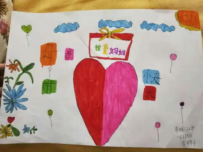 寸草感恩报春晖---东城门小学一年级教研组母亲节绘画作品展示