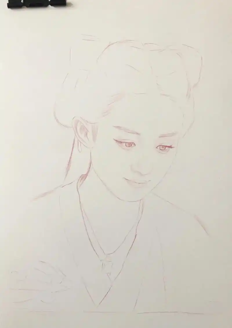 以前画的赵丽颖花千骨 手绘步骤图来了 这个图文功能真的太赞