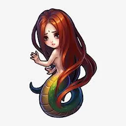 美女蛇红发动漫素材