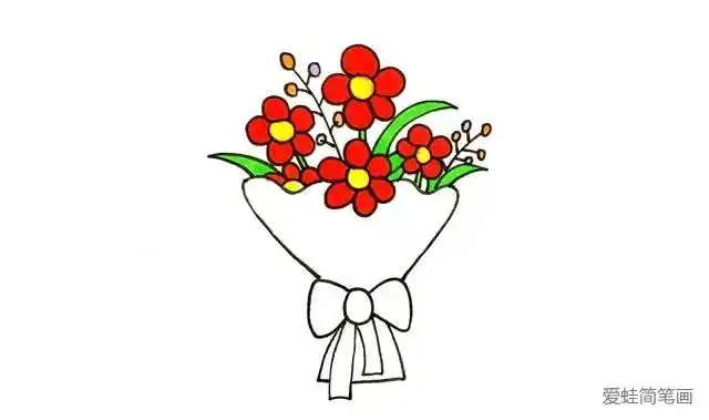 一束鲜花简笔画