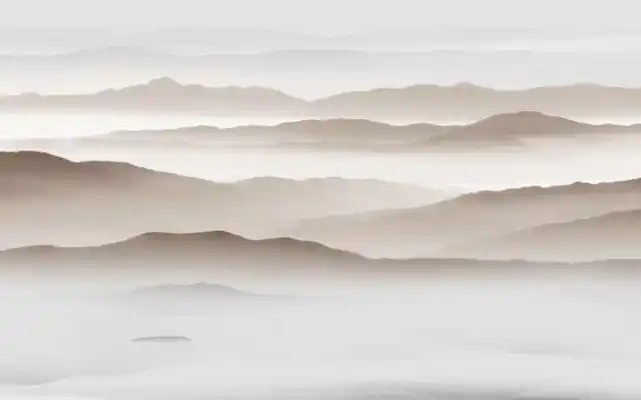 新中式山脉背景壁纸壁布壁画屏风画 (3)