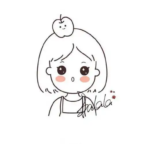 27张简笔画人物女孩可爱q版动漫人物简笔画