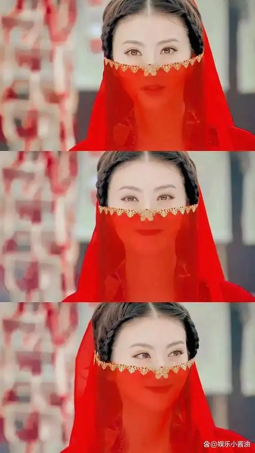 红色面纱造型不是每个女星都适合的,有的惊艳,有的却一言难尽