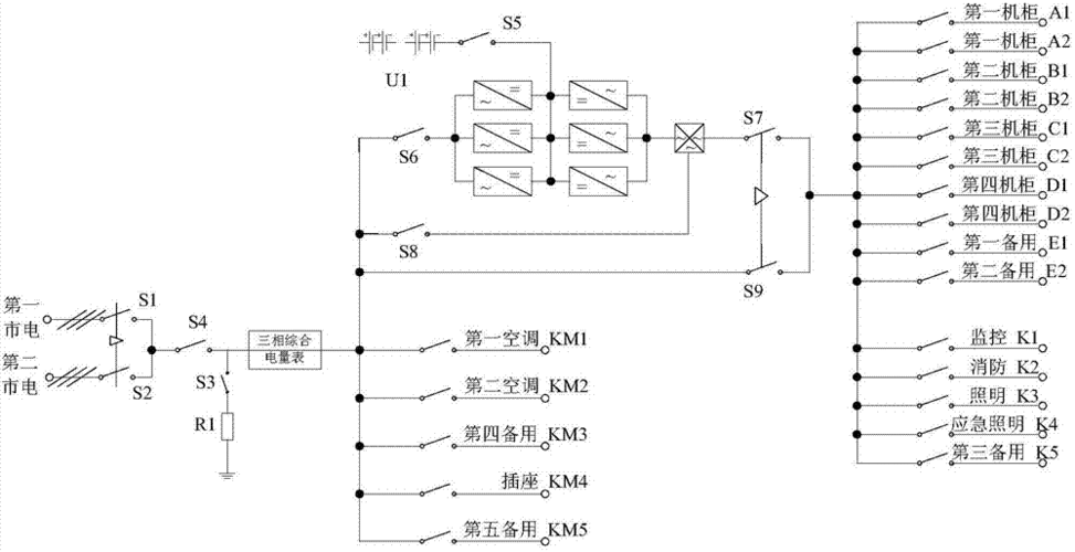 一种ups配电柜电路制造技术