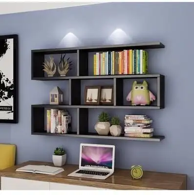 书桌吊柜挂墙式卧室墙上置物架壁挂书架挂柜墙书f架创意书架格子