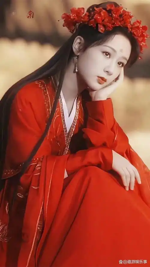 杨紫身穿这套红色汉服真是美艳无比,让人忍不住为之倾心.