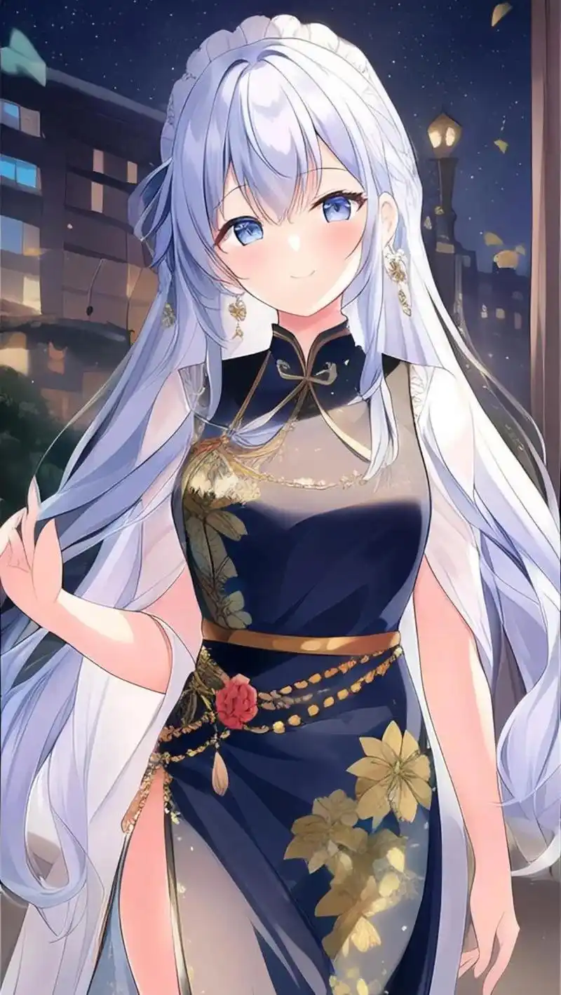 美影集好看的国风旗袍动漫美女头像表情手机壁纸