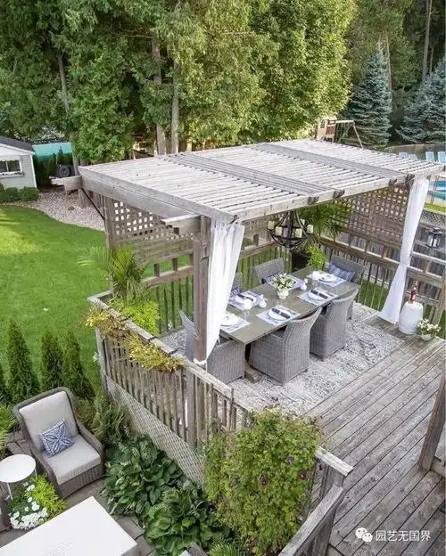 后花园设计效果图,花园效果图片(20个完美的小庭院后院设计理念)