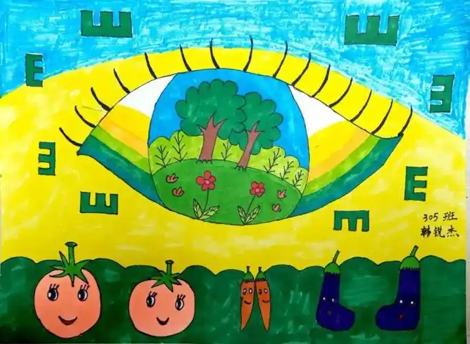 争做爱眼小先锋金小爱眼绘眼创意绘画作品展