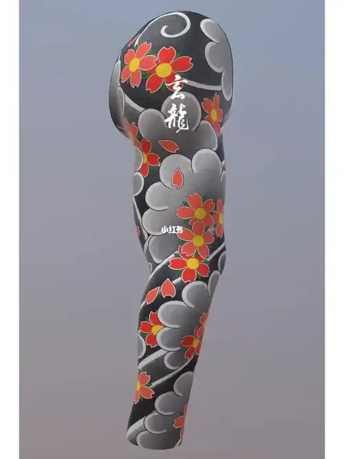 手臂纹身  #花臂 #日式樱花臂